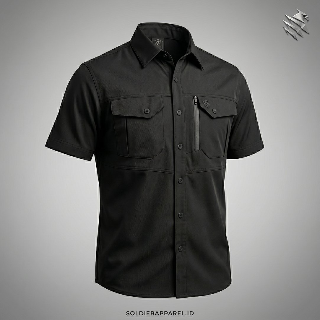 Kemeja Tactical Lengan Pendek Twill Stretch – Recon Phantom Series | Soldier Apparel