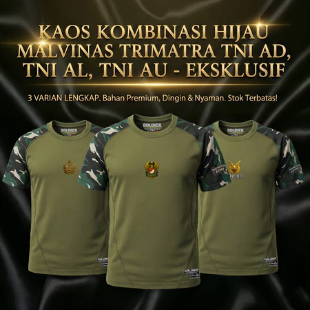 Kaos Loreng dryfit Kombinasi Hijau