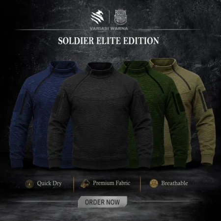 Sweater Tactical Pria | Tebal Hangat Nyaman Outdoor