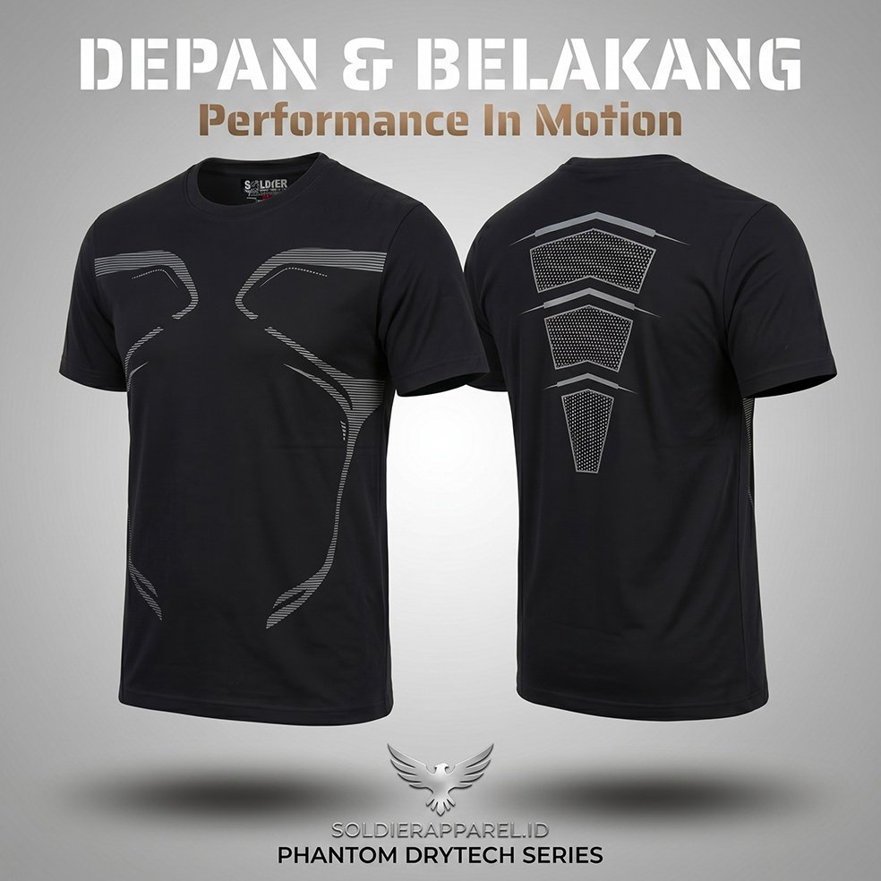 Kaos Running Dryfit Premium – Phantom DryTech Series | Kaos Olahraga - Gambar 5